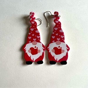 Gnome leather earrings